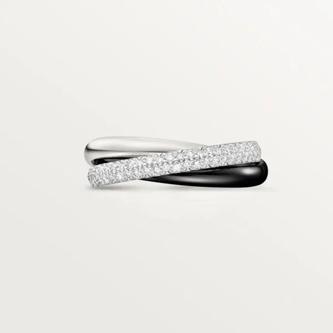 Trinity-ring, keramikk, liten modell, halvpavé