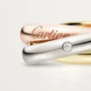 Trinity-ring, klassisk modell, 5 diamanter