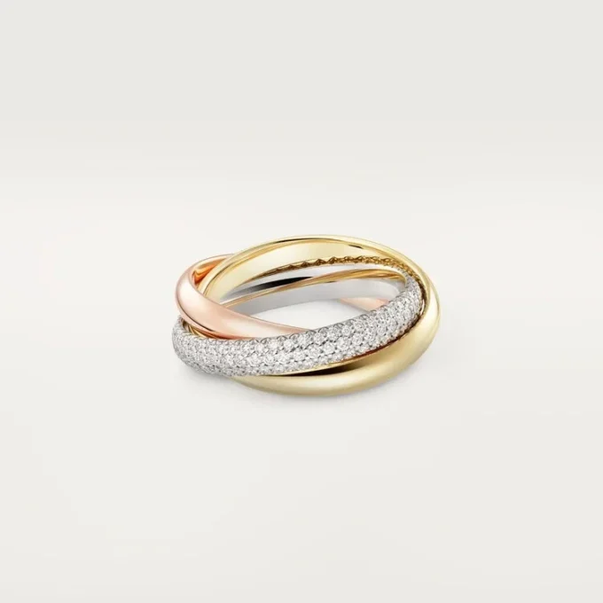 Trinity-ring, klassisk modell, halvpavé