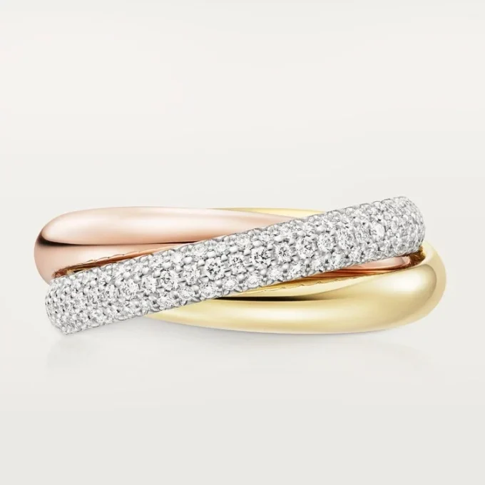 Trinity-ring, klassisk modell, halvpavé