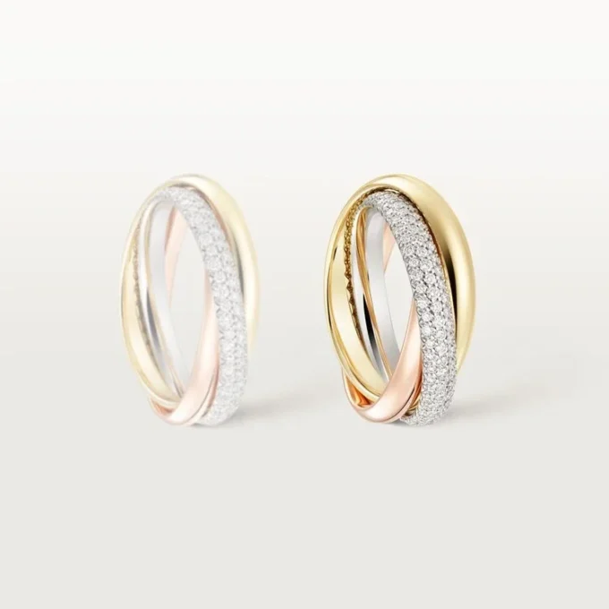 Trinity-ring, klassisk modell, halvpavé