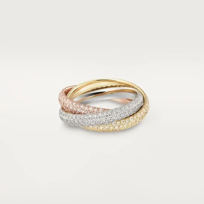 Trinity-ring, klassisk modell, pavé