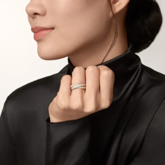 Trinity-ring, klassisk modell, pavé