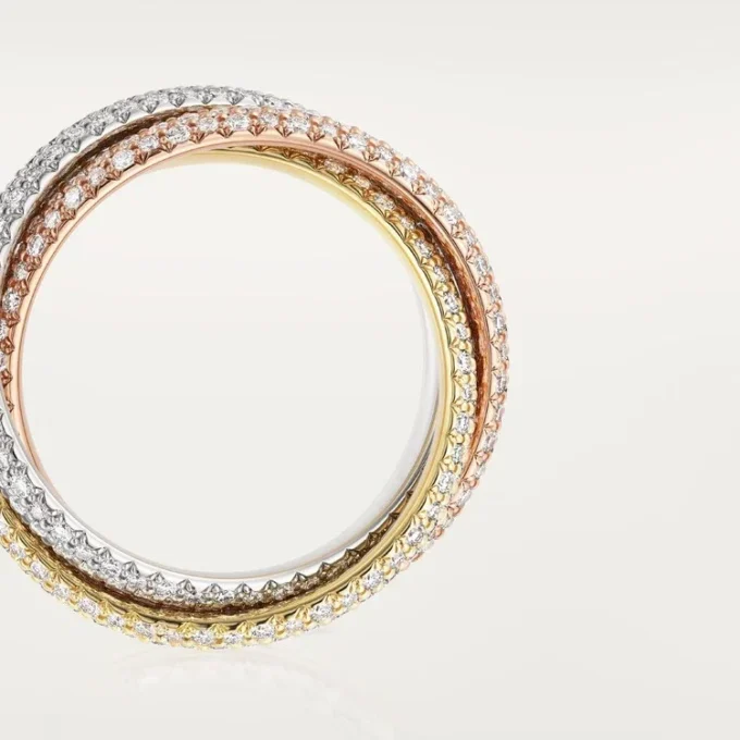 Trinity-ring, klassisk modell, pavé