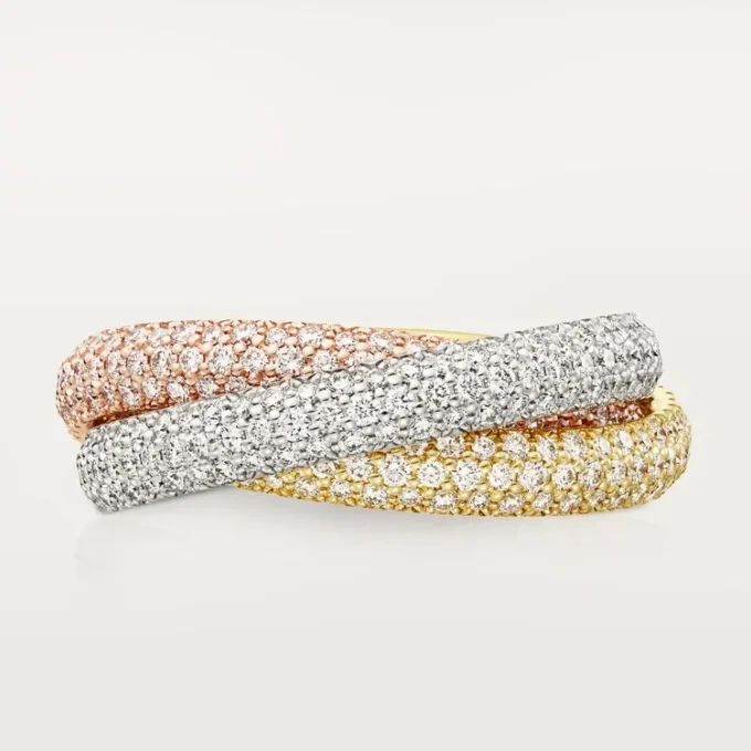 Trinity-ring, klassisk modell, pavé
