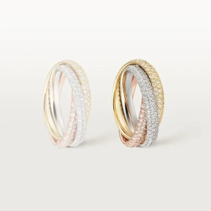 Trinity-ring, klassisk modell, pavé