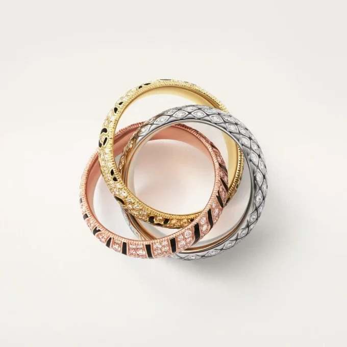 Trinity-ring, lakk, pavé