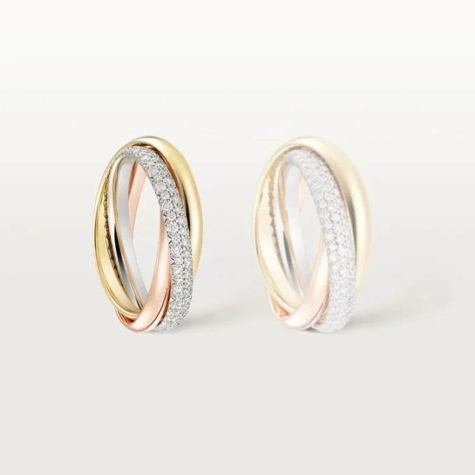 Trinity-ring, liten modell, halvpavé