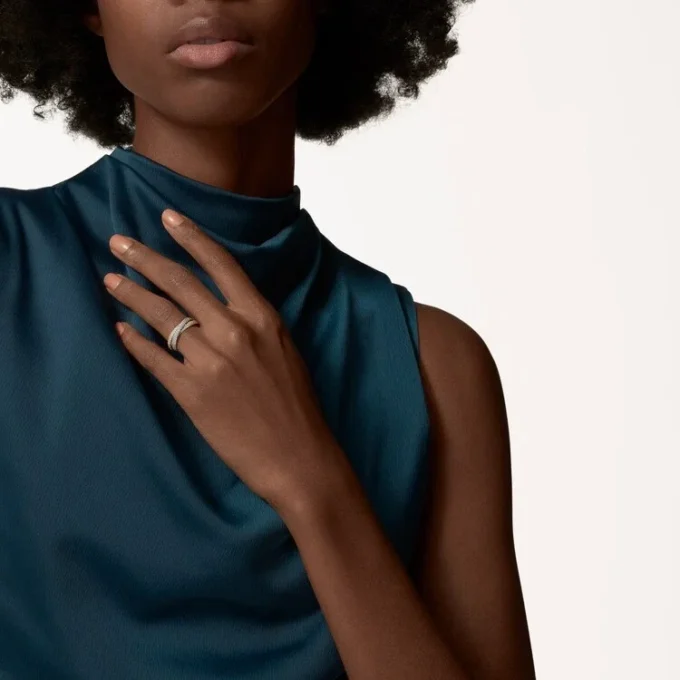Trinity-ring, liten modell, pavé