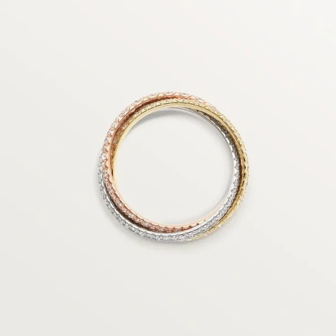 Trinity-ring, liten modell, pavé