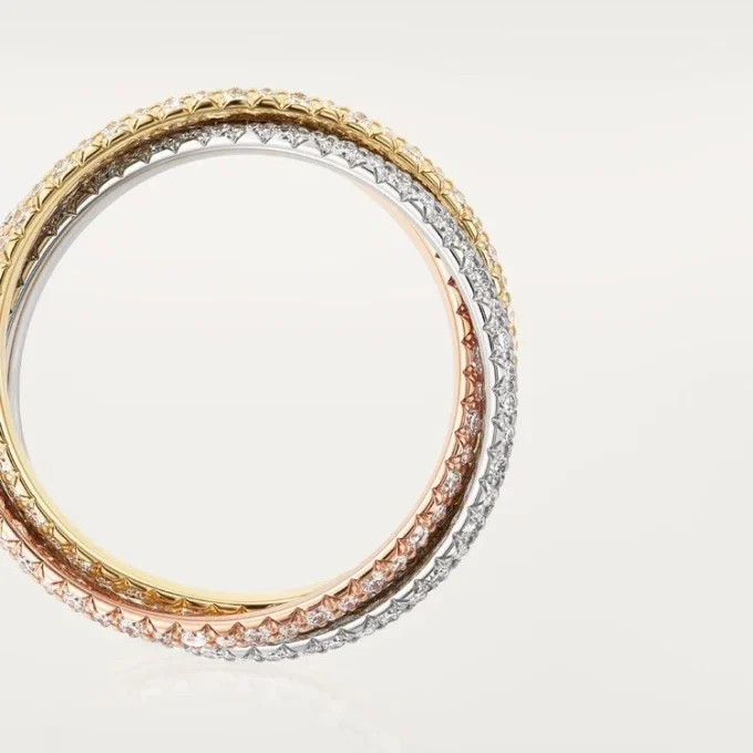 Trinity-ring, liten modell, pavé