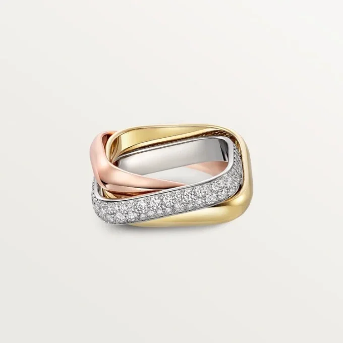 Trinity-ring, puteformet, mellomstor modell, halvpavé