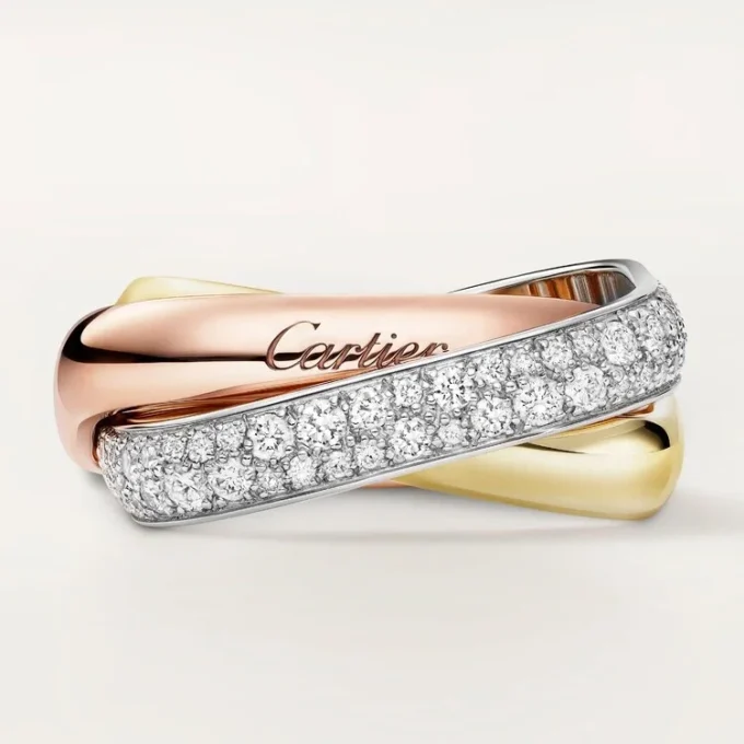 Trinity-ring, puteformet, mellomstor modell, halvpavé