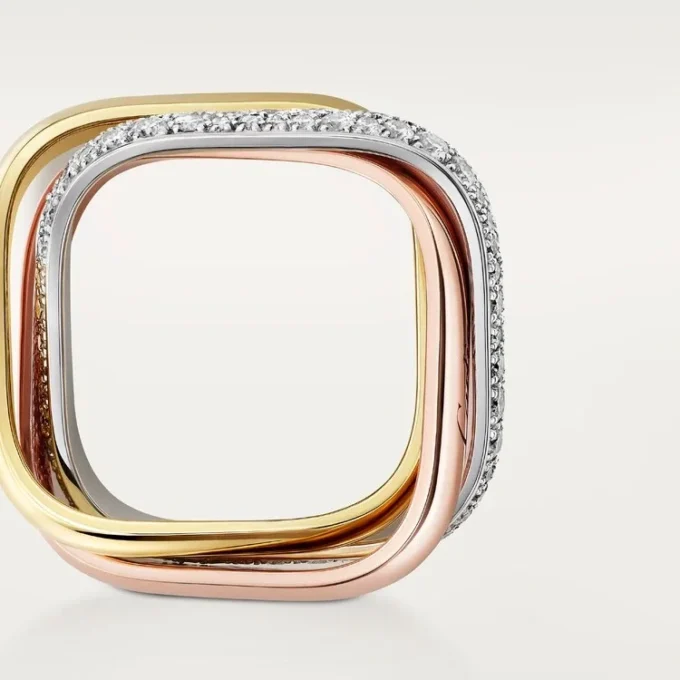Trinity-ring, puteformet, mellomstor modell, halvpavé