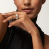 Trinity-ring, puteformet, stor modell, halvpavé