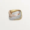 Trinity-ring, puteformet, stor modell, pavé