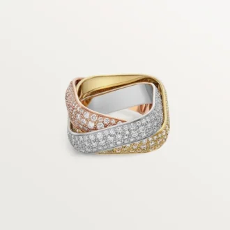 Trinity-ring, puteformet, stor modell, pavé