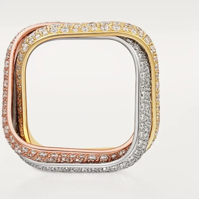 Trinity-ring, puteformet, stor modell, pavé