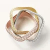 Trinity-ring, puteformet, stor modell, pavé