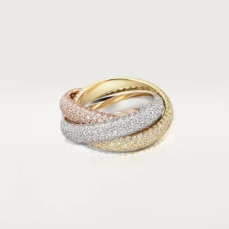 Trinity-ring, stor modell, pavé
