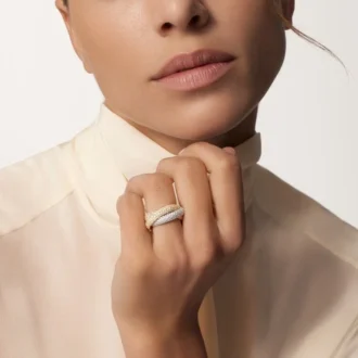 Trinity-ring, stor modell, pavé