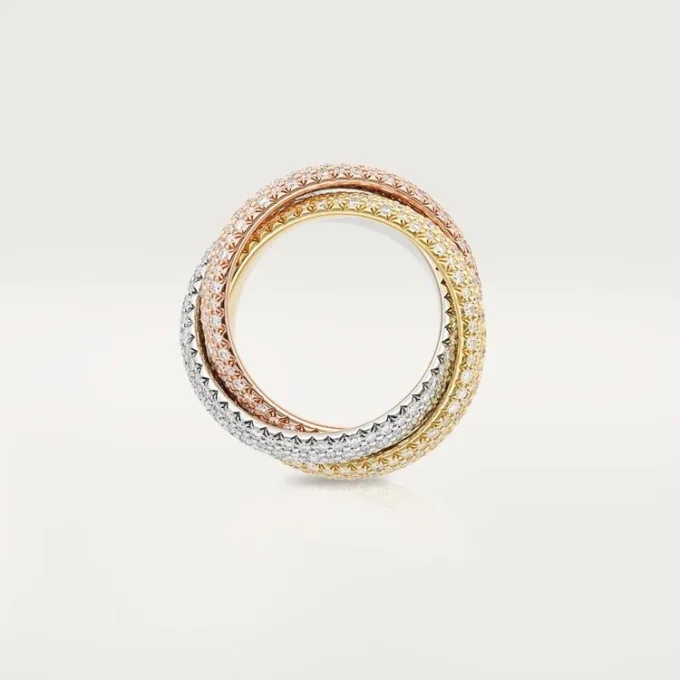 Trinity-ring, stor modell, pavé