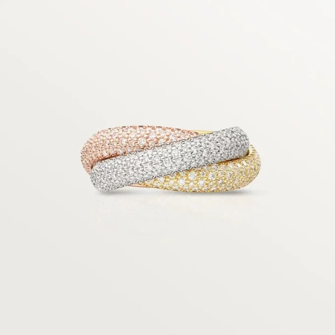 Trinity-ring, stor modell, pavé