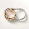 Trinity-ring til to fingre, lakkert, pavé