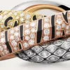 Trinity-ring til to fingre, lakkert, pavé