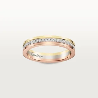 Trinity-vielsesring – hvitt gull, gult gull, rosa gull, diamanter – Cartier