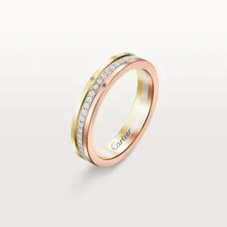 Trinity-vielsesring – hvitt gull, gult gull, rosa gull, diamanter – Cartier