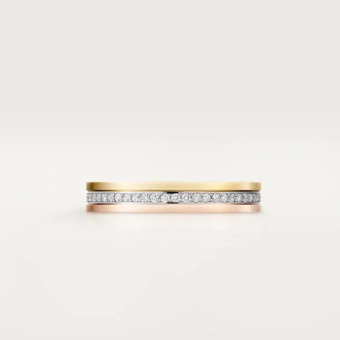 Trinity-vielsesring – hvitt gull, gult gull, rosa gull, diamanter – Cartier