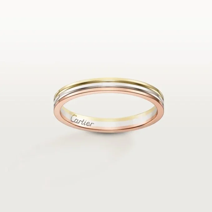 Trinity-vielsesring – hvitt gull, rosa gull, gult gull – Cartier