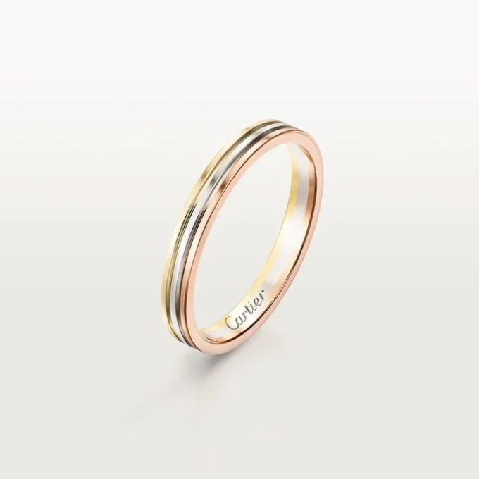 Trinity-vielsesring – hvitt gull, rosa gull, gult gull – Cartier
