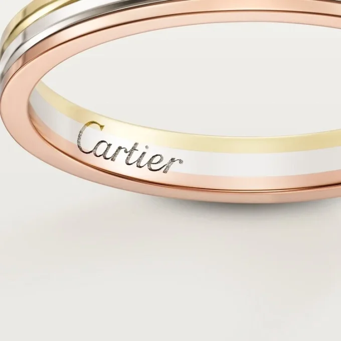Trinity-vielsesring – hvitt gull, rosa gull, gult gull – Cartier